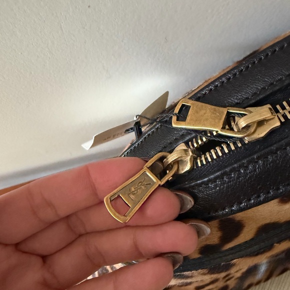 YSL rive gauche vintage animal print calfskin fur bag - Picture 3 of 8